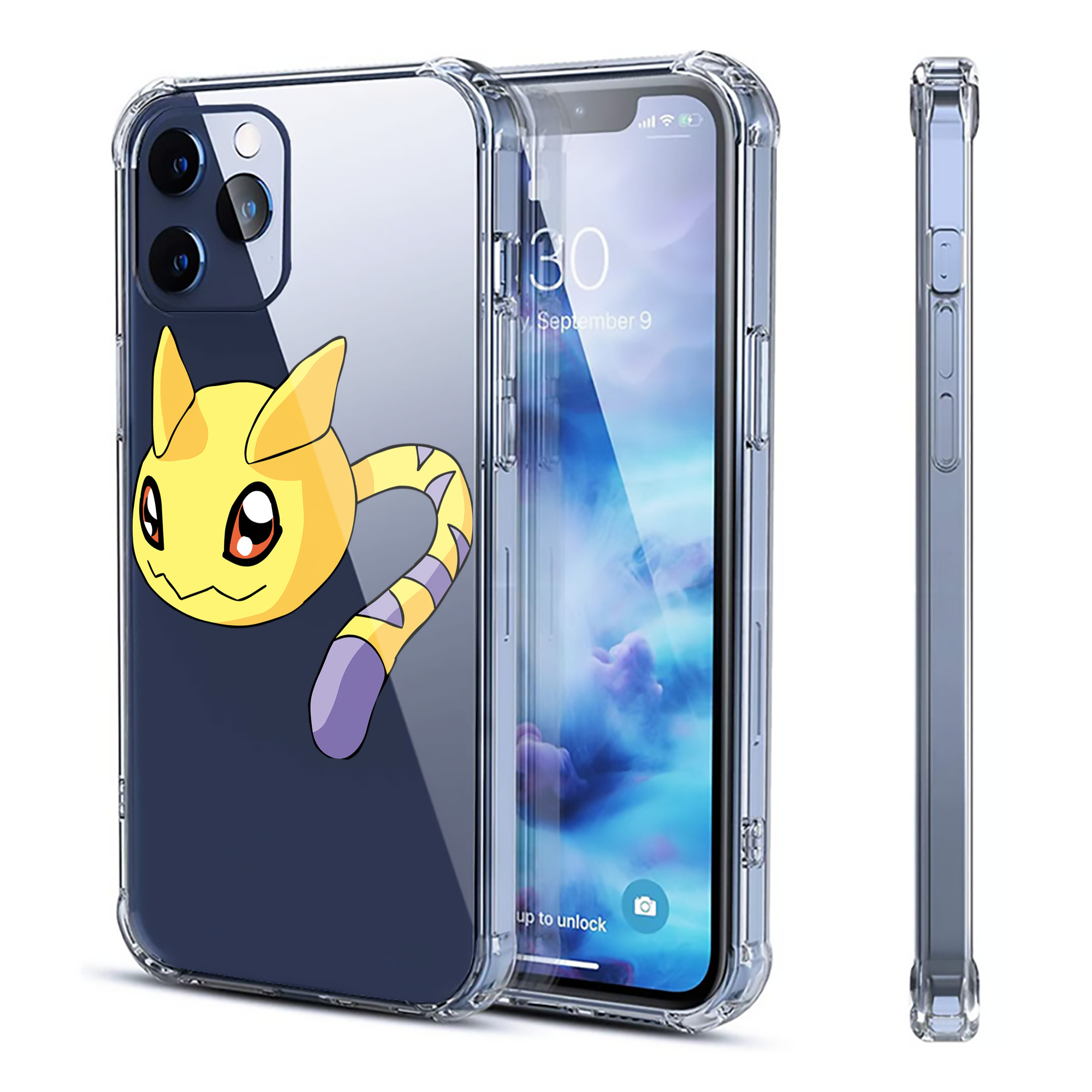 （画像用） Digimon デジタルモンスター/デジモン 【iPhone 12シリーズ対応】透明スマホケース（クリアソフトケース）